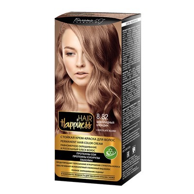 Белита-М Hair Happiness Стойкая крем-краска для волос № 8.82 Шоколадный блондин