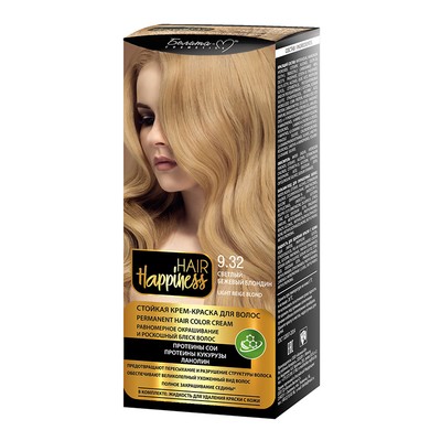 Белита-М Hair Happiness Стойкая крем-краска для волос тон № 9.32 Светлый бежевый блондин