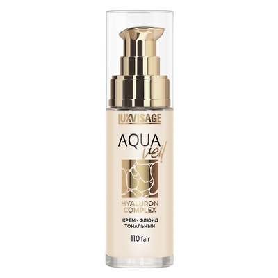 LUX visage AQUA veil HYALURON COMPLEX  Крем-флюид тональный тон 110 fair